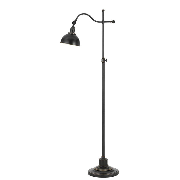 HomeRoots 60" Bronze Adjustable Floor Lamp with Elegant Black Dome Shade - Perfect for Reading & Decor! 526263