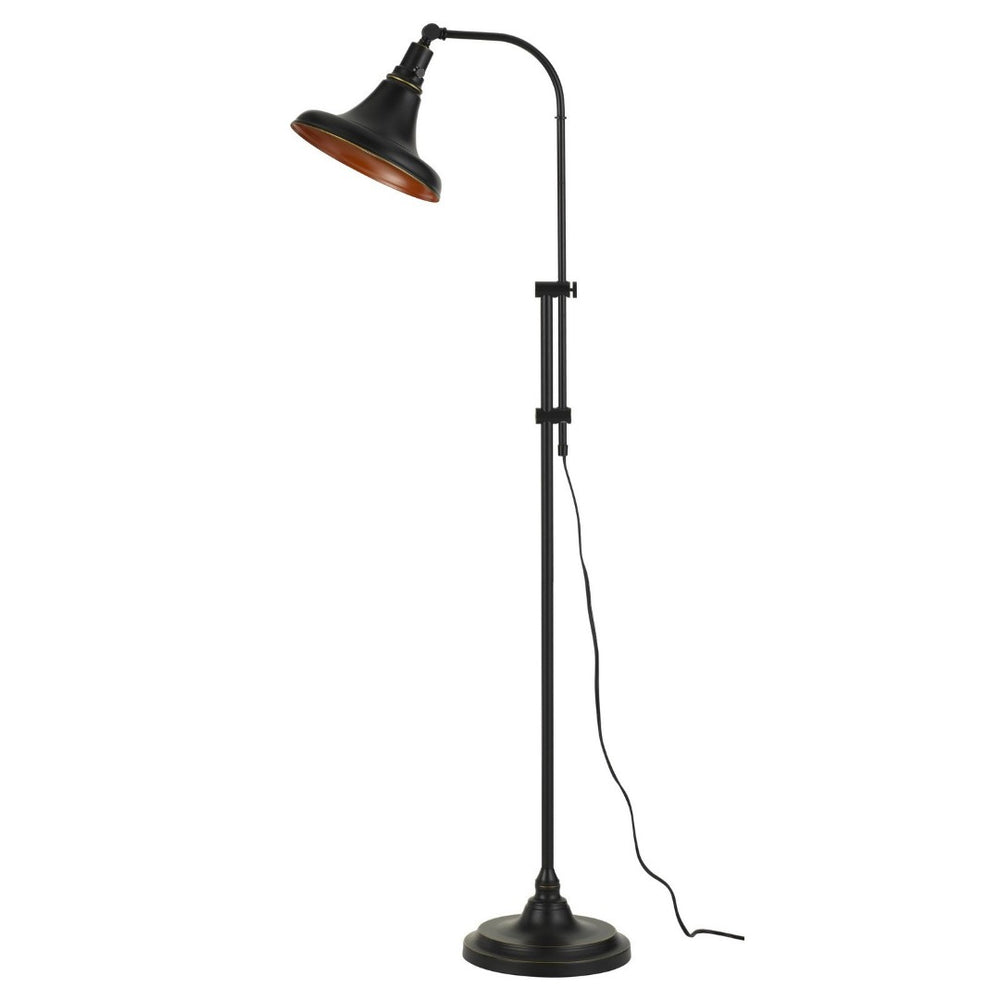 HomeRoots 58" Bronze Metal Floor Lamp – Adjustable Dome Shade for Elegant Lighting in Living Room & Office 526271