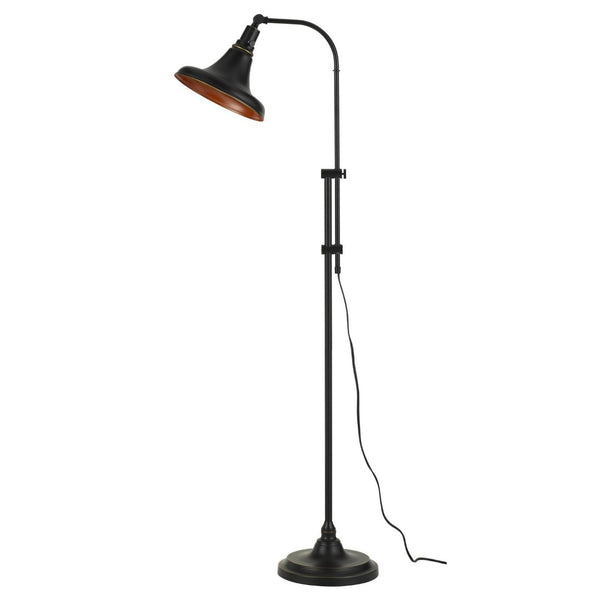 HomeRoots 58" Bronze Metal Floor Lamp – Adjustable Dome Shade for Elegant Lighting in Living Room & Office 526271