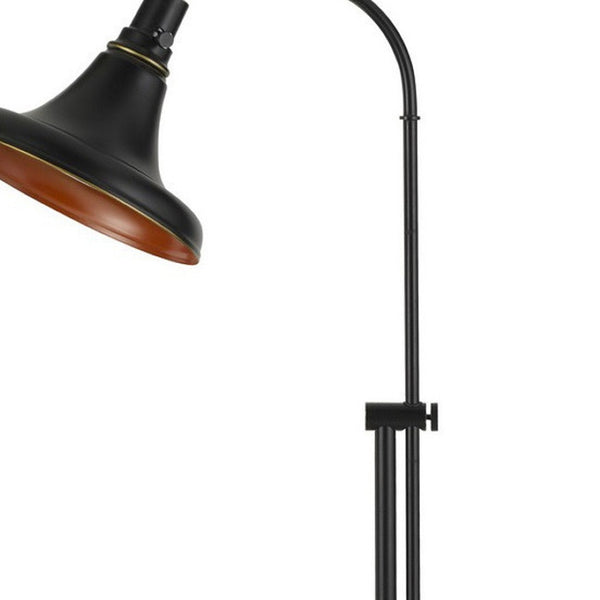 HomeRoots 58" Bronze Metal Floor Lamp – Adjustable Dome Shade for Elegant Lighting in Living Room & Office 526271