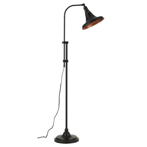 HomeRoots 58" Bronze Metal Floor Lamp – Adjustable Dome Shade for Elegant Lighting in Living Room & Office 526271