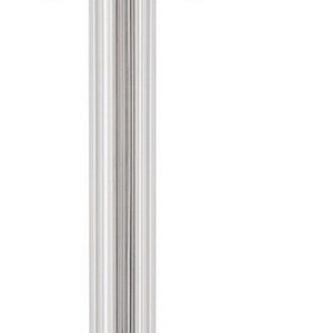 HomeRoots 60" Chrome Floor Lamp - Elegant Two-Light Design with White Shade for Living Room & Bedroom Decor 526273