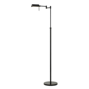 HomeRoots 61" Bronze Adjustable Swing Arm Floor Lamp - Stylish, Versatile Design with Dimming and LED Efficiency 526277