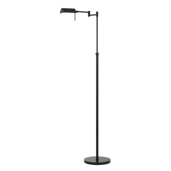 HomeRoots 61" Bronze Adjustable Swing Arm Floor Lamp - Stylish, Versatile Design with Dimming and LED Efficiency 526277