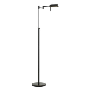 HomeRoots 61" Bronze Adjustable Swing Arm Floor Lamp - Stylish, Versatile Design with Dimming and LED Efficiency 526277