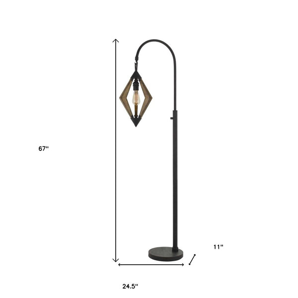 HomeRoots 67" Elegant Black Traditional Floor Lamp with Dimmable Lighting, Perfect for Any Room Décor 526278