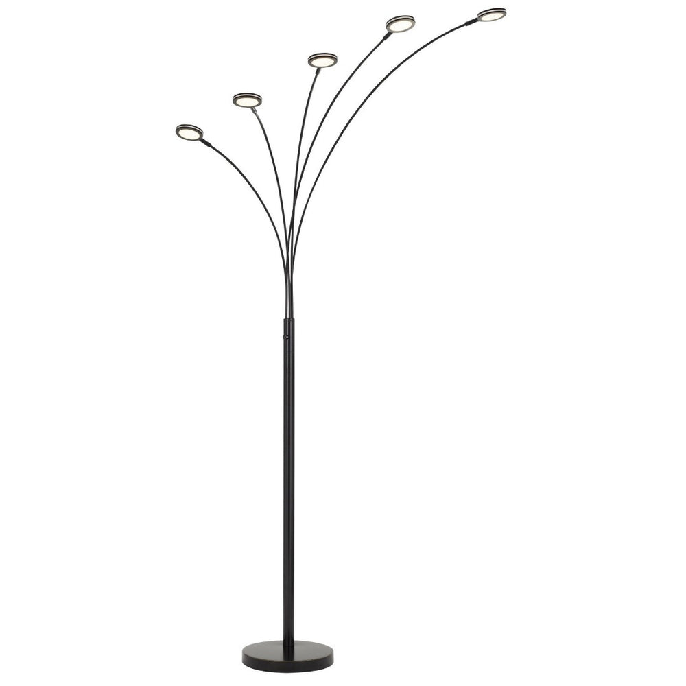 HomeRoots 72" Bronze Arc Floor Lamp with 5 LED Lights – Contemporary Design for Cozy Illumination & Style 526280