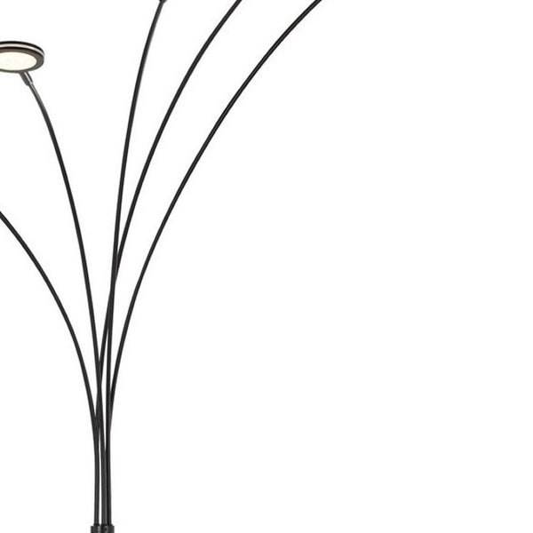 HomeRoots 72" Bronze Arc Floor Lamp with 5 LED Lights – Contemporary Design for Cozy Illumination & Style 526280