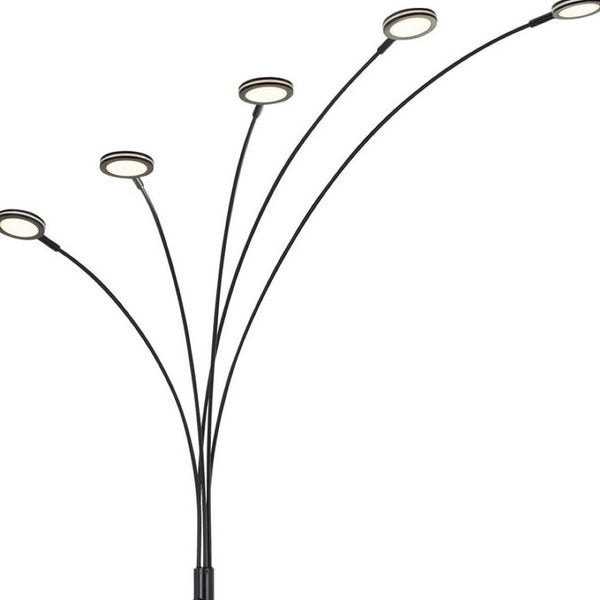 HomeRoots 72" Bronze Arc Floor Lamp with 5 LED Lights – Contemporary Design for Cozy Illumination & Style 526280