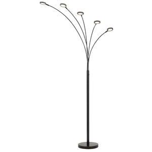 HomeRoots 72" Bronze Arc Floor Lamp with 5 LED Lights – Contemporary Design for Cozy Illumination & Style 526280