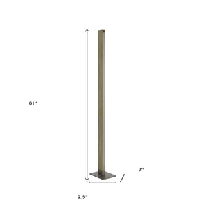 HomeRoots 61" Brown Traditional LED Floor Lamp - Classic Design, Warm Illumination & Durable Metal Base for Home 526285