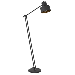 HomeRoots 65" Elegant Adjustable Traditional Floor Lamp with Black Dome Shade for Customizable Lighting 526286