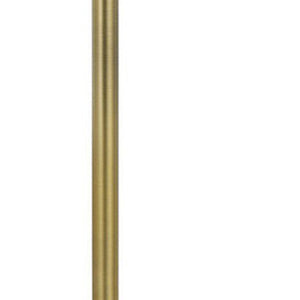 HomeRoots 62" Elegant Brass Tray Table Floor Lamp with USB Port & Soft White Shade for Cozy Spaces 526287