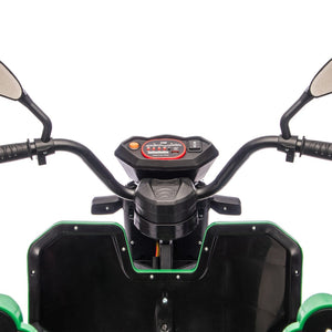 English Elm 12v Kids Electric Cargo Trike with Led Lights Wide Seat Anti-slip Wheels Toddler Ride On Green W1578P336049