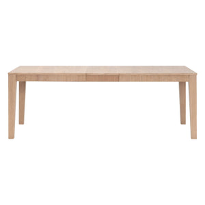 Essentials for Living Highland Oak Wood Extension Dining Table Seats Eight with Fluted Apron Detail 5263.NAT-OAK