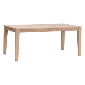 Essentials for Living Highland Oak Wood Extension Dining Table Seats Eight with Fluted Apron Detail 5263.NAT-OAK