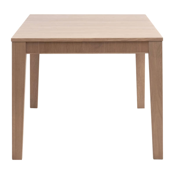 Essentials for Living Highland Oak Wood Extension Dining Table Seats Eight with Fluted Apron Detail 5263.NAT-OAK