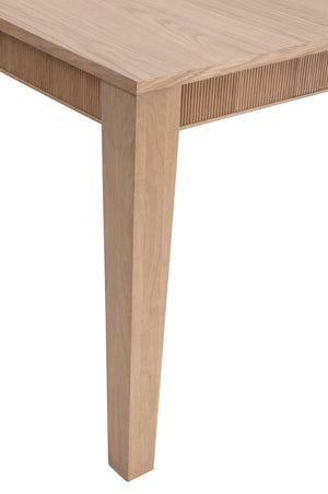 Essentials for Living Highland Oak Wood Extension Dining Table Seats Eight with Fluted Apron Detail 5263.NAT-OAK