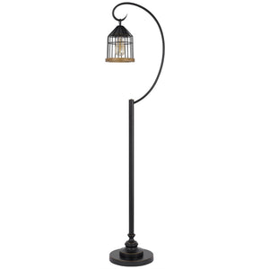HomeRoots 63" Bronze Floor Lamp - Traditional Elegance with Dimmable Lighting, Weighted Base, and Timeless Design 526304