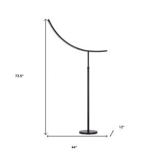 HomeRoots 74" Bronze Adjustable LED Floor Lamp - Classic Design with Energy-Efficient Illumination for Any Room 526305