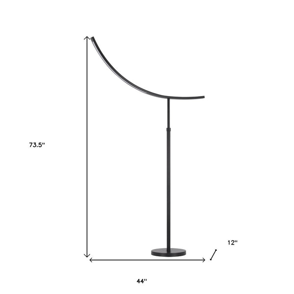HomeRoots 74" Bronze Adjustable LED Floor Lamp - Classic Design with Energy-Efficient Illumination for Any Room 526305