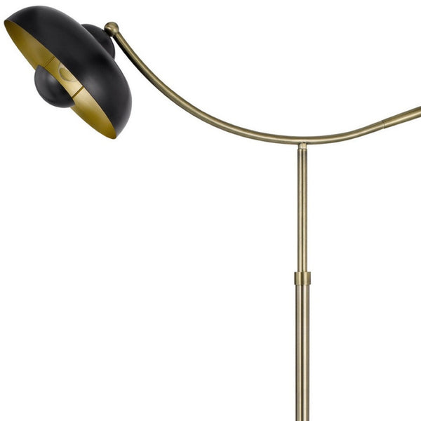 HomeRoots 66" Modern Bronze Adjustable Arc Floor Lamp - Stylish Dome Shade for Living Room Illumination 526306