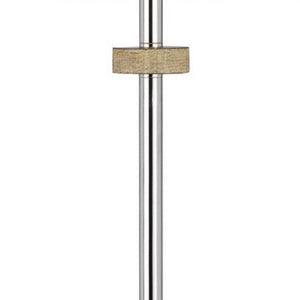 HomeRoots 61" Chrome Floor Lamp with Dimmable White Shade – Elegant Lighting for Living Rooms & Bedrooms 526307