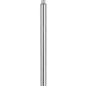 HomeRoots 61" Chrome Tray Table Floor Lamp with USB Port & White Glass Shade - Modern Design & Functionality 526309