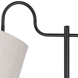 HomeRoots 63" Bronze Adjustable Floor Lamp - Classic Traditional Design with Gray Shade for Any Room Decor 526312