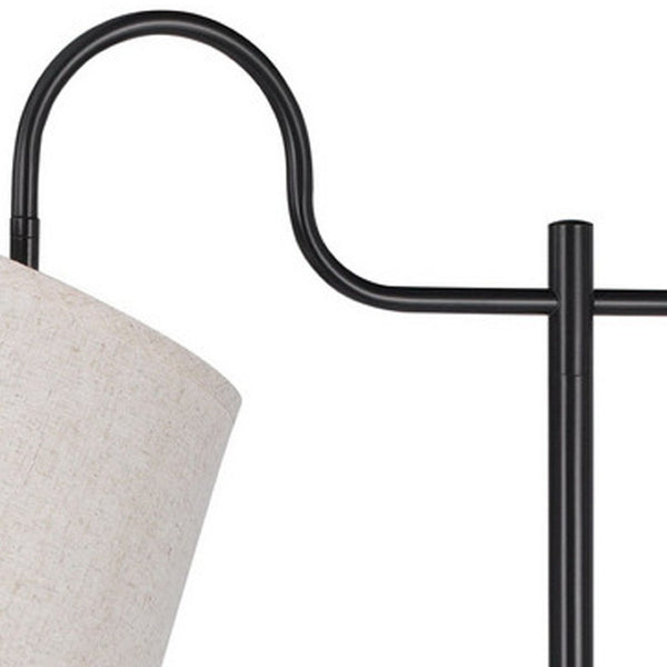 HomeRoots 63" Bronze Adjustable Floor Lamp - Classic Traditional Design with Gray Shade for Any Room Decor 526312