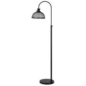 HomeRoots 61" Black Adjustable Floor Lamp with Bronze Dome Shade - Stylish Lighting for Any Room! 526313