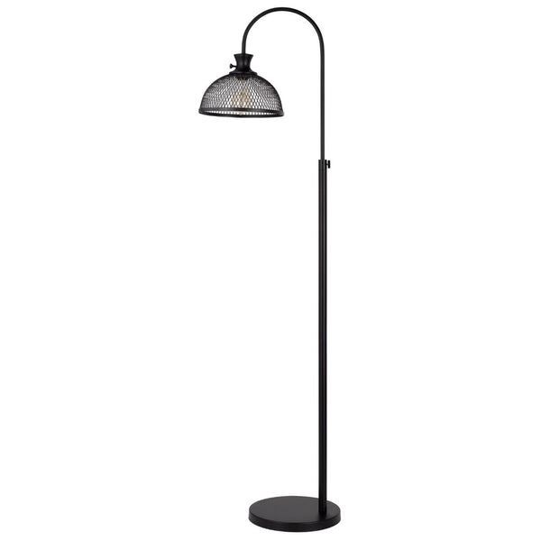 HomeRoots 61" Black Adjustable Floor Lamp with Bronze Dome Shade - Stylish Lighting for Any Room! 526313