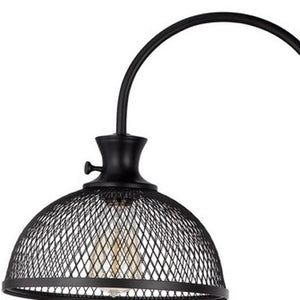 HomeRoots 61" Black Adjustable Floor Lamp with Bronze Dome Shade - Stylish Lighting for Any Room! 526313