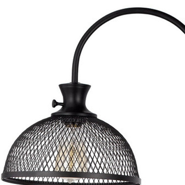 HomeRoots 61" Black Adjustable Floor Lamp with Bronze Dome Shade - Stylish Lighting for Any Room! 526313