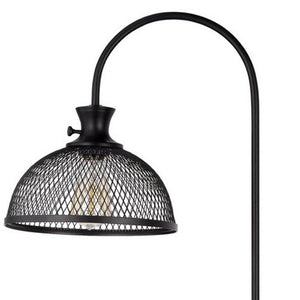 HomeRoots 61" Black Adjustable Floor Lamp with Bronze Dome Shade - Stylish Lighting for Any Room! 526313