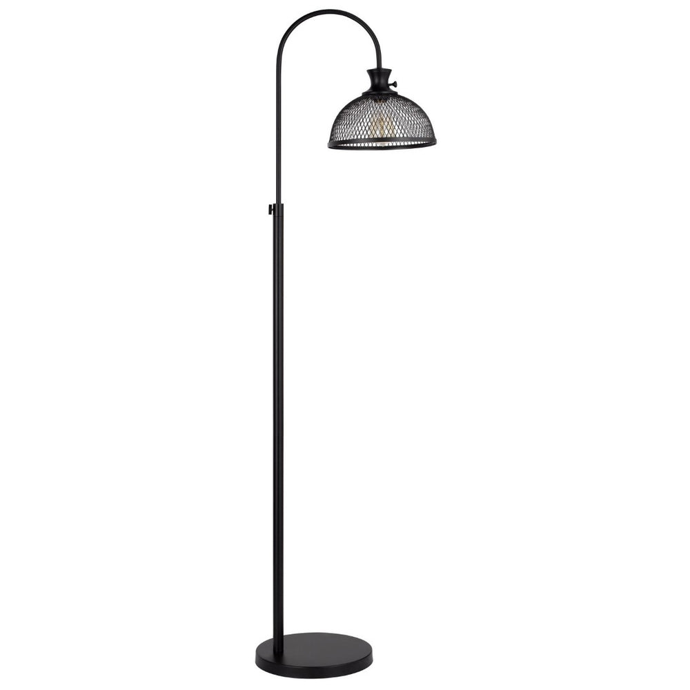 HomeRoots 61" Black Adjustable Floor Lamp with Bronze Dome Shade - Stylish Lighting for Any Room! 526313
