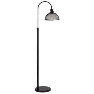HomeRoots 61" Black Adjustable Floor Lamp with Bronze Dome Shade - Stylish Lighting for Any Room! 526313