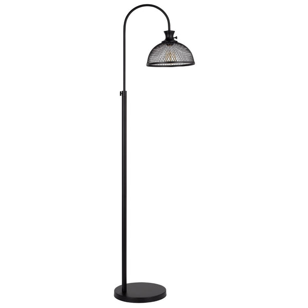 HomeRoots 61" Black Adjustable Floor Lamp with Bronze Dome Shade - Stylish Lighting for Any Room! 526313