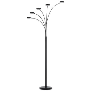 Homeroots 82" Bronze Five Light Led Arc Floor Lamp  Metal 526324