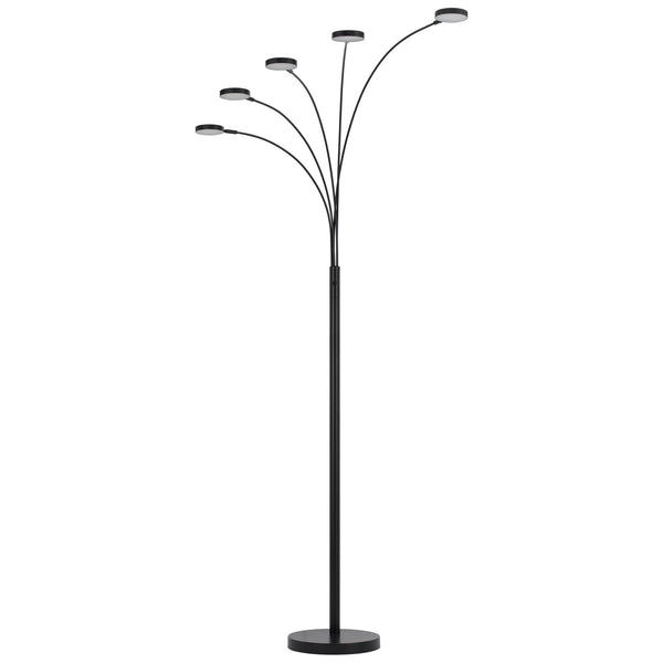 Homeroots 82" Bronze Five Light Led Arc Floor Lamp  Metal 526324
