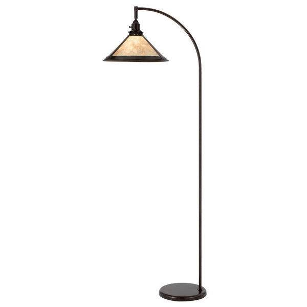 HomeRoots 65" Bronze Traditional Floor Lamp with Dimmable White Empire Shade for Elegant Ambient Lighting 526325