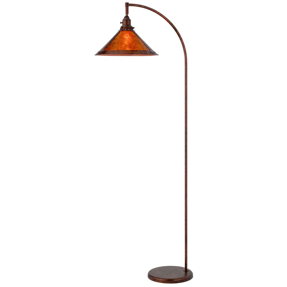 HomeRoots 65" Timeless Rusted Traditional Floor Lamp with Adjustable Dimmable Light & Vintage Empire Shade 526326