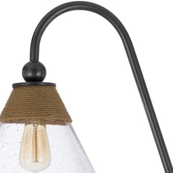 HomeRoots 71" Brown Traditional Floor Lamp with Clear Glass Shade - Elegant Lighting for Any Space 526327