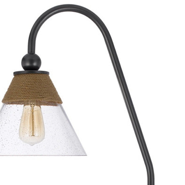 HomeRoots 71" Brown Traditional Floor Lamp with Clear Glass Shade - Elegant Lighting for Any Space 526327