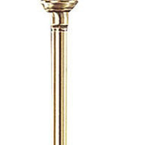 Homeroots 59" Bronze Swing Arm Floor Lamp With Beige Empire Shade  Metal 526330