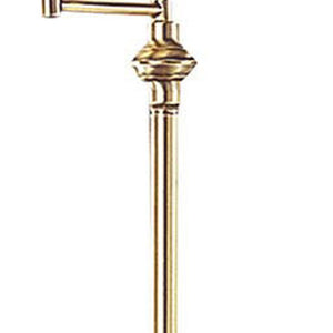 Homeroots 59" Bronze Swing Arm Floor Lamp With Beige Empire Shade  Metal 526330