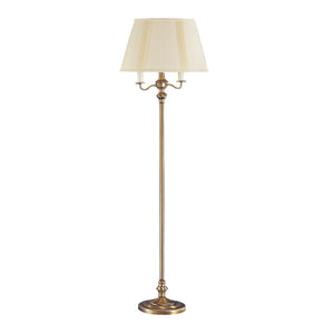 HomeRoots 60" Bronze Four-Light Traditional Floor Lamp with Beige Shade for Elegant Ambient Lighting 526333