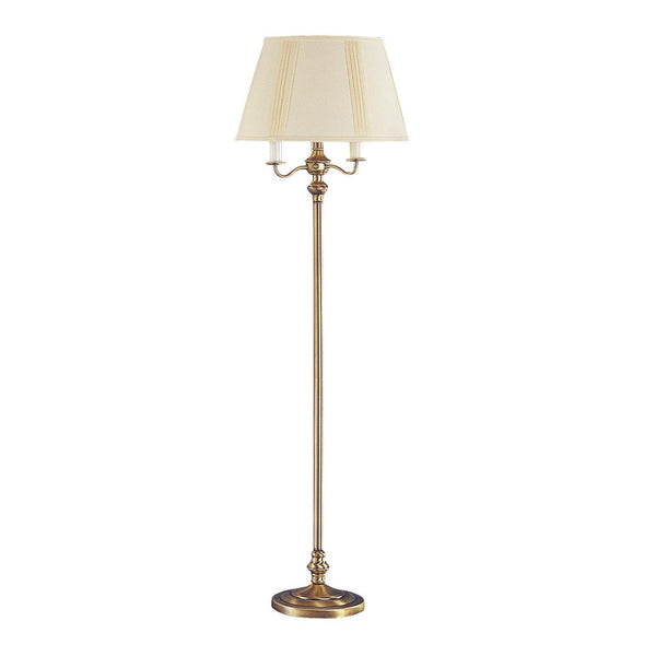 HomeRoots 60" Bronze Four-Light Traditional Floor Lamp with Beige Shade for Elegant Ambient Lighting 526333
