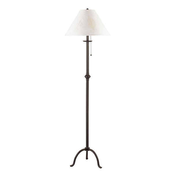 HomeRoots 57" Black Traditional Floor Lamp with Elegant White Shade – Perfect for Living Rooms & Offices 526340