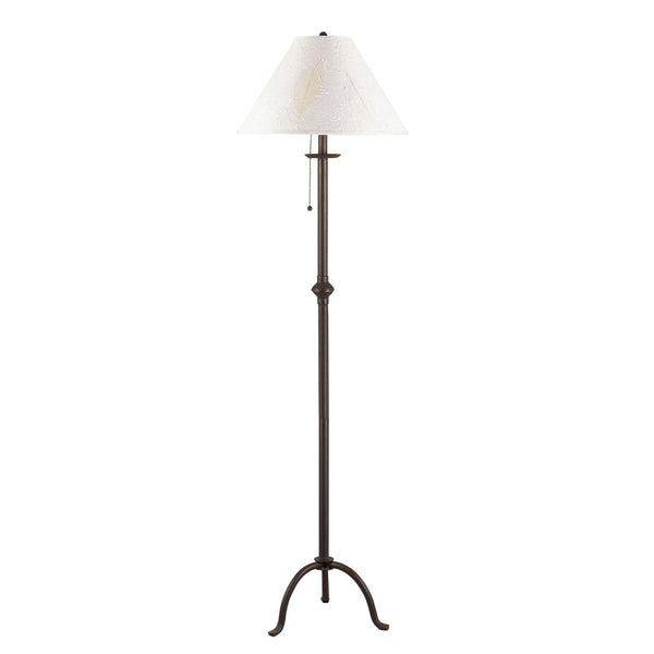 HomeRoots 57" Black Traditional Floor Lamp with Elegant White Shade – Perfect for Living Rooms & Offices 526340